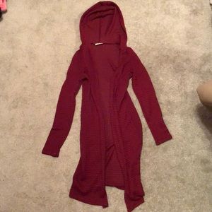 Hooded sweater/cardigan